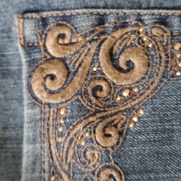 Gloria Vanderbilt Amanda jeans women's size 10 Vguc embellished back pockets - Picture 1 of 7